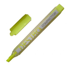 Caneta Marca Texto Compactor DESTAQ Amarelo