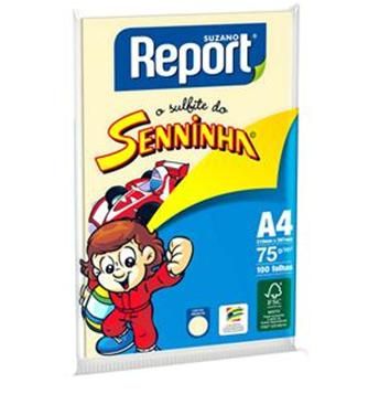 Papel Sulfite Senninha Report A4 Amarelo